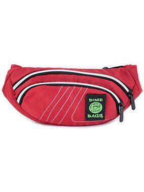 Crimson Water-Resistant Fanny Pack with 7 Compartments & Adjustable Strap